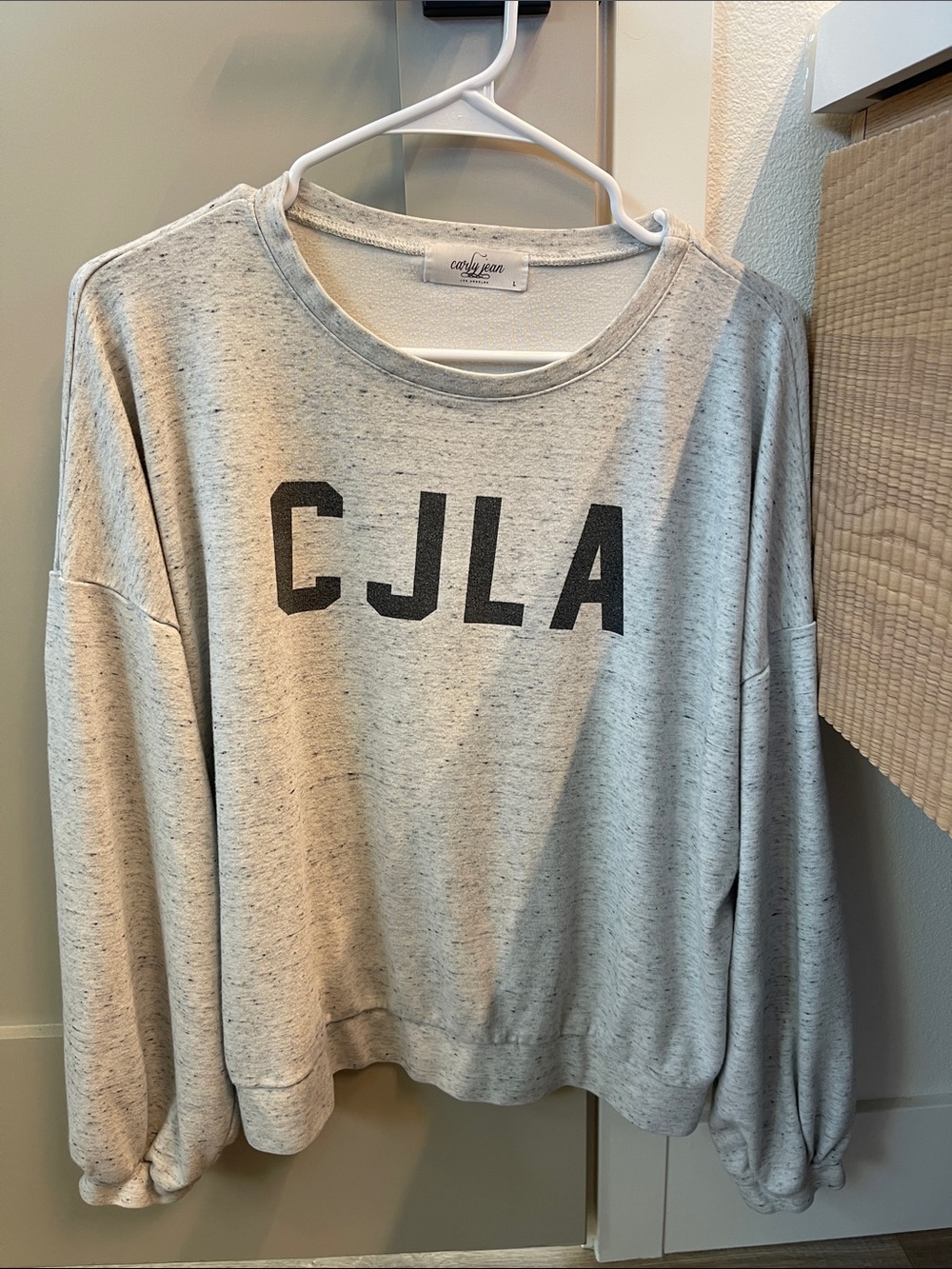 Carly Jean Los Angeles Heather Gray CJLA Pullover Sweatshirt